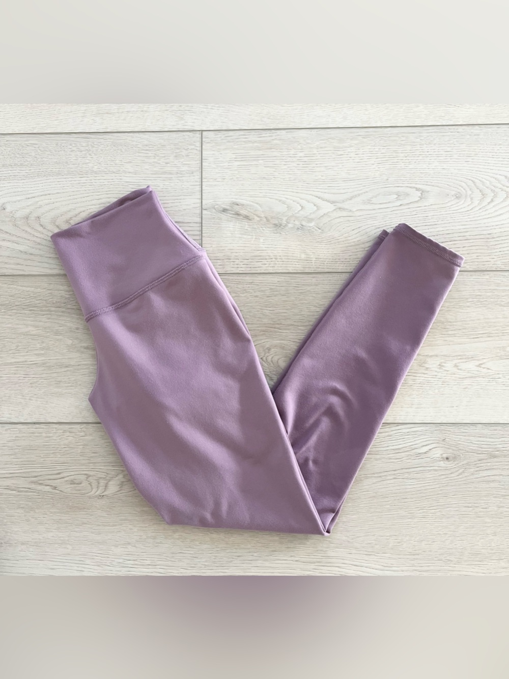 Alo Yoga Women's Mauve High Rise Ankle Leggings Solid Stretch Logo XS